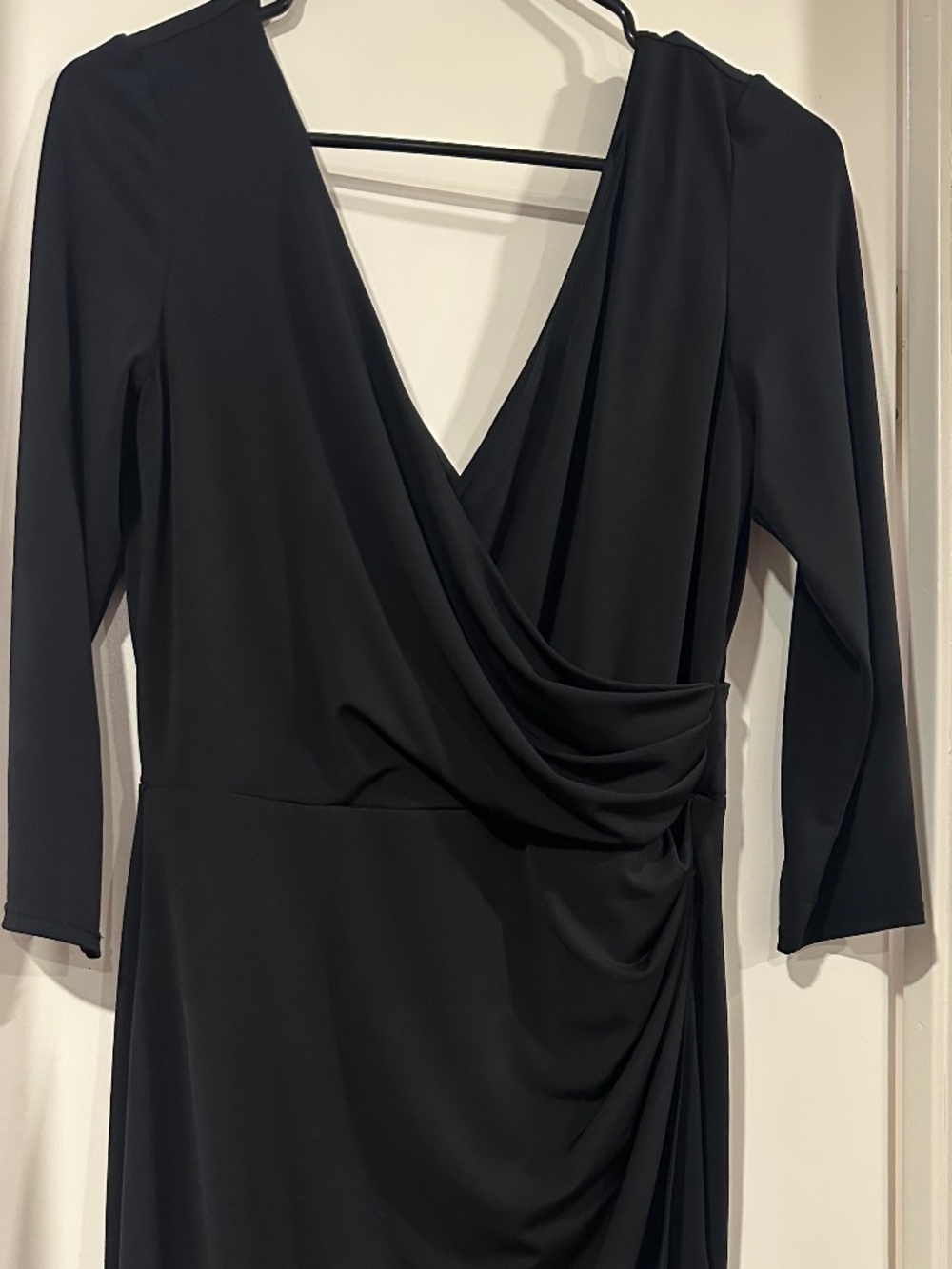 White House Black Market Black Asymmetrical Sheath Dress